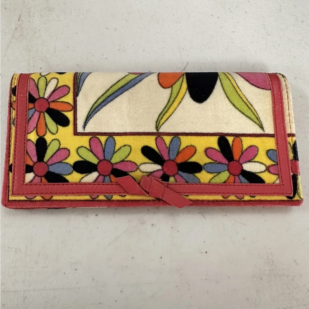 Pucci Iconic Velvet Wallet Floral Made By Jana, 1960s